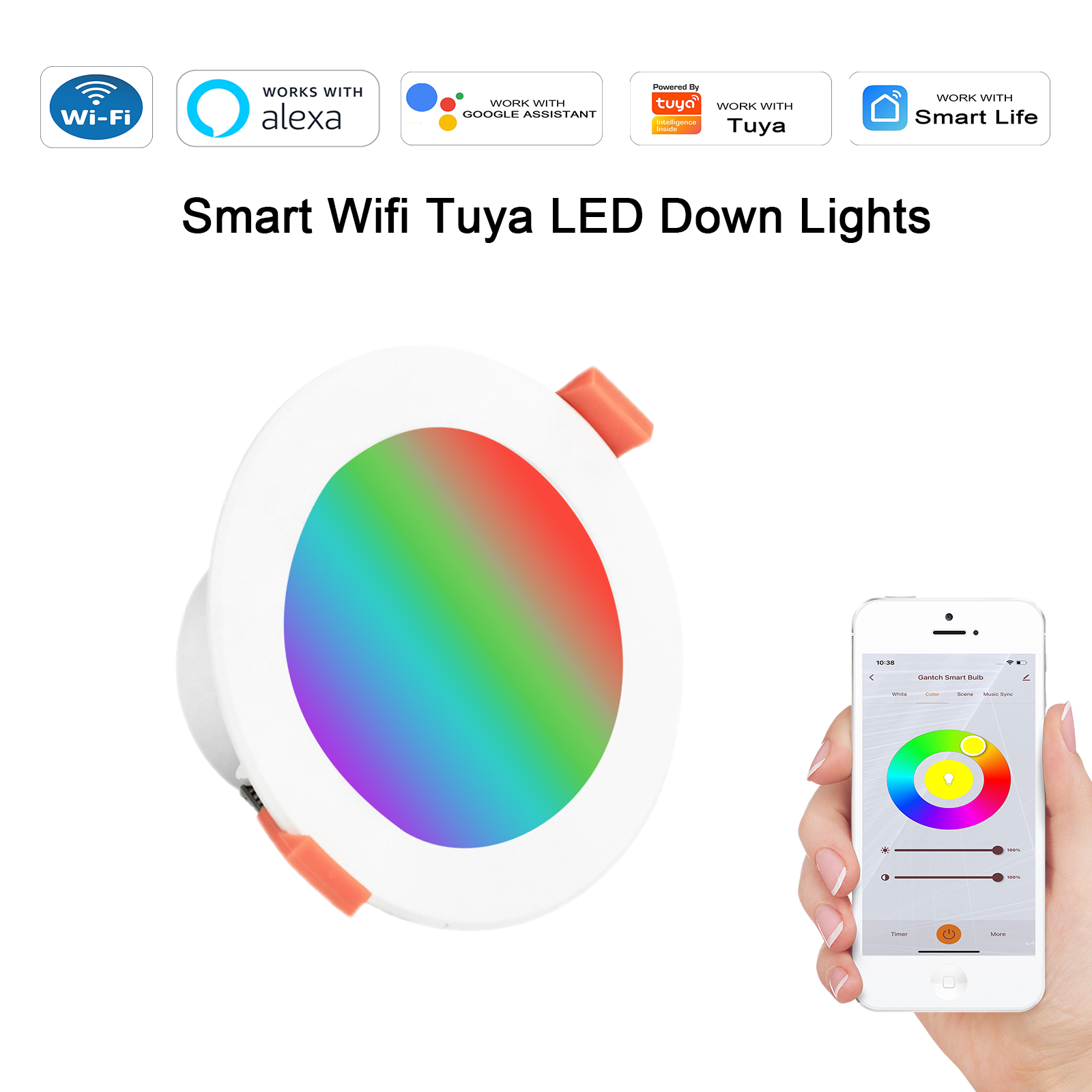 Smart Wifi Tuya Remote Control LED Down Lights