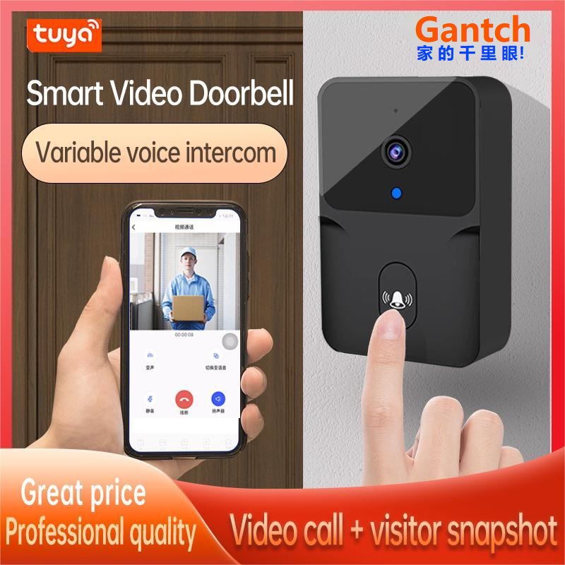 Tuya Household WIFI Visual Video Doorbell M8-Black