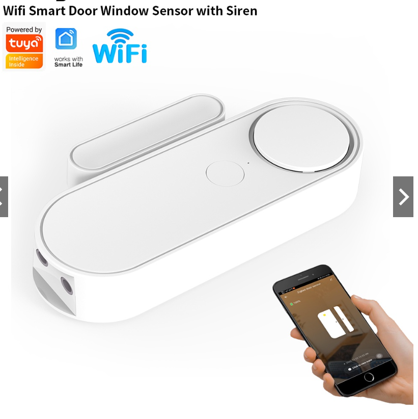 Tuya wifi door sensor alarm