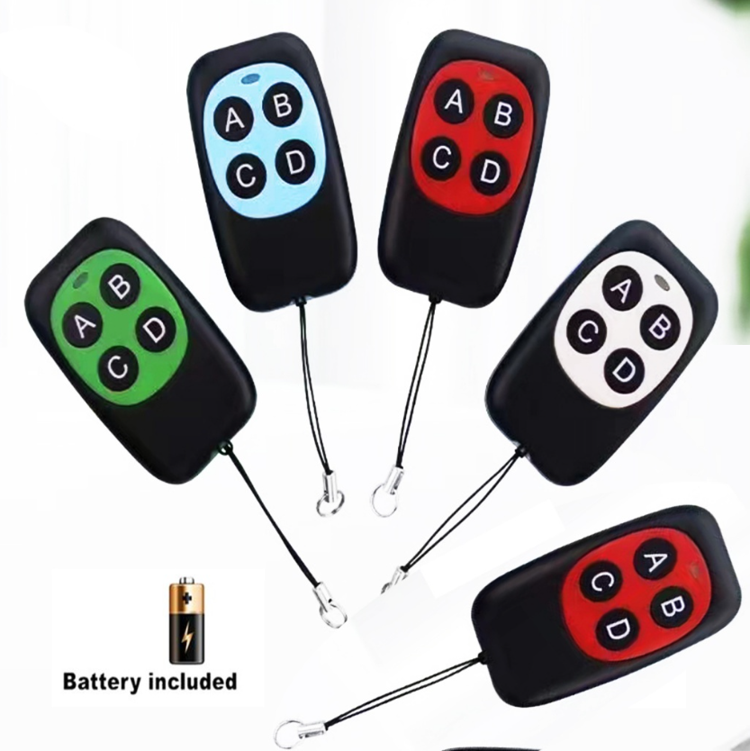 Color four-button copying garage door wireless remote control 433MHZ straight super copy