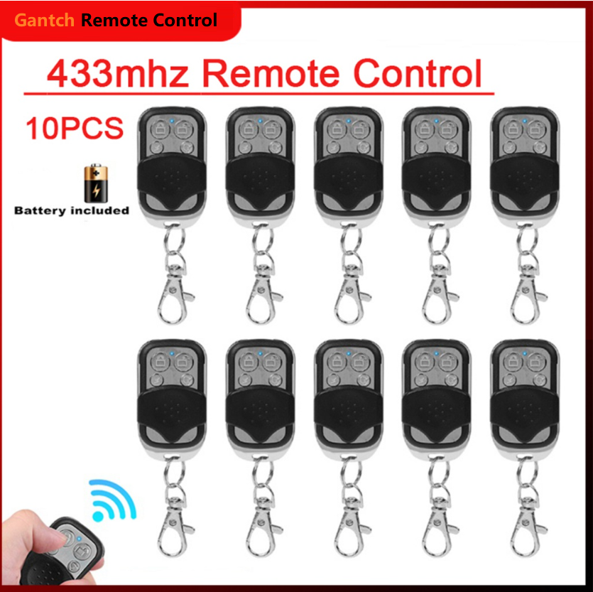 4-Channel Wireless RF Remote Control 433 MHz Electric Gate Door Remote Control Key Fob Controller
